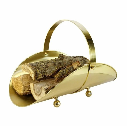 Дорогие аксессуары для камина: дровницы и предметы