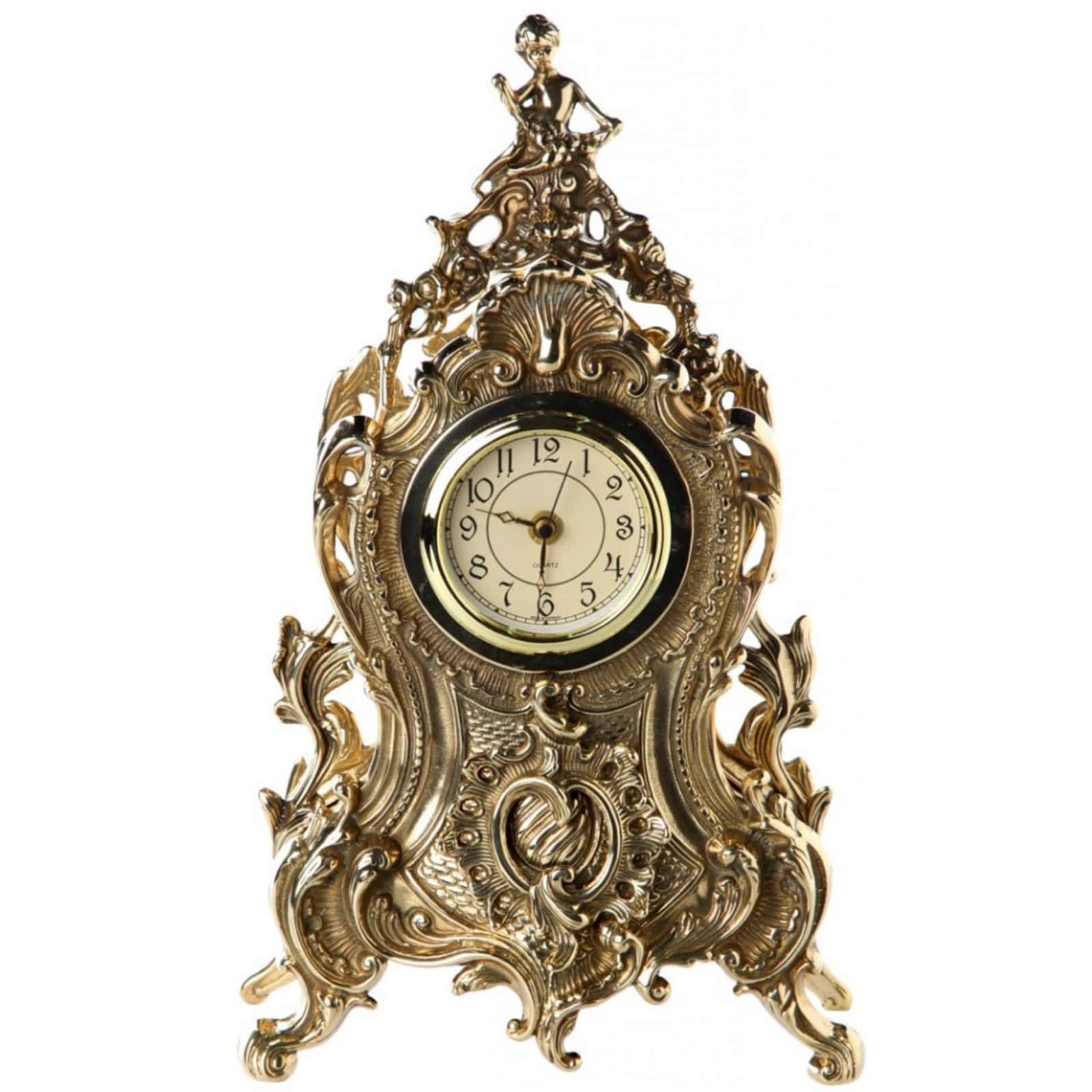 Классические часы для гостиной, каминные, латунь Ампир 01813/О