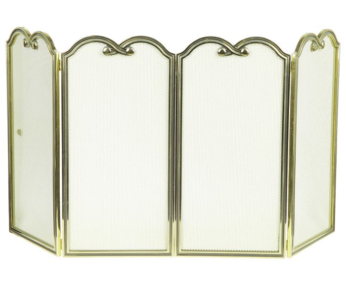 Защитный экран для камина стекло 1.086, Италия, латунь