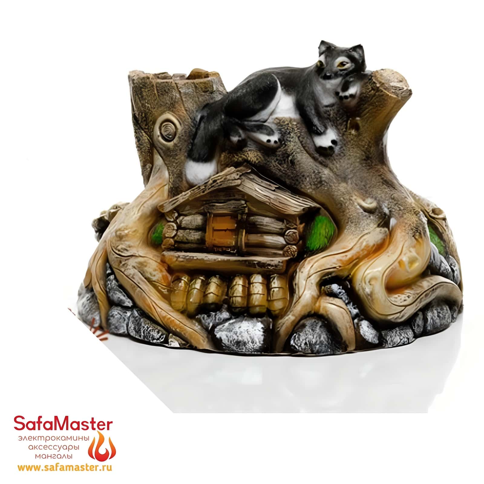 Декоративная крышка на люк для колодцев и септиков Кот 008311