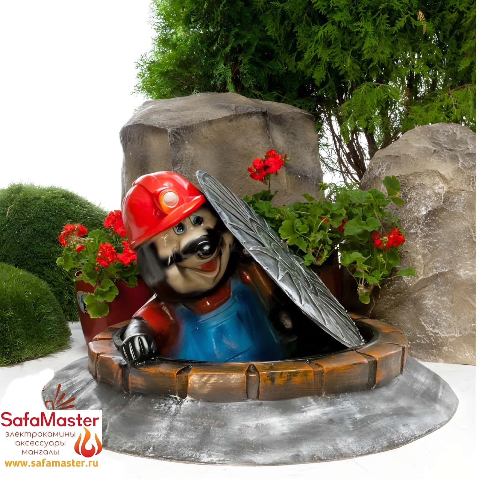 Декоративная крышка для септика, канализационного колодца, люка Крот 003094