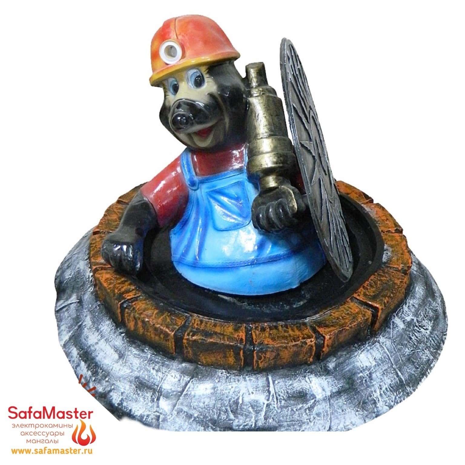 Крышка для люка и септика Крот в каске 0076680