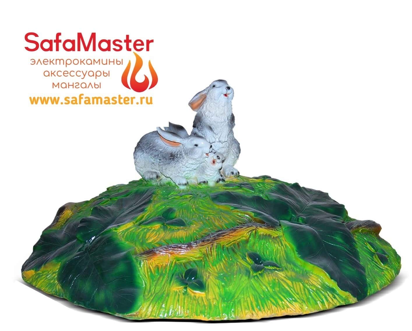 Декоративная крышка на люк, для колодцев и септиков Зайчата, стеклопластик 007728