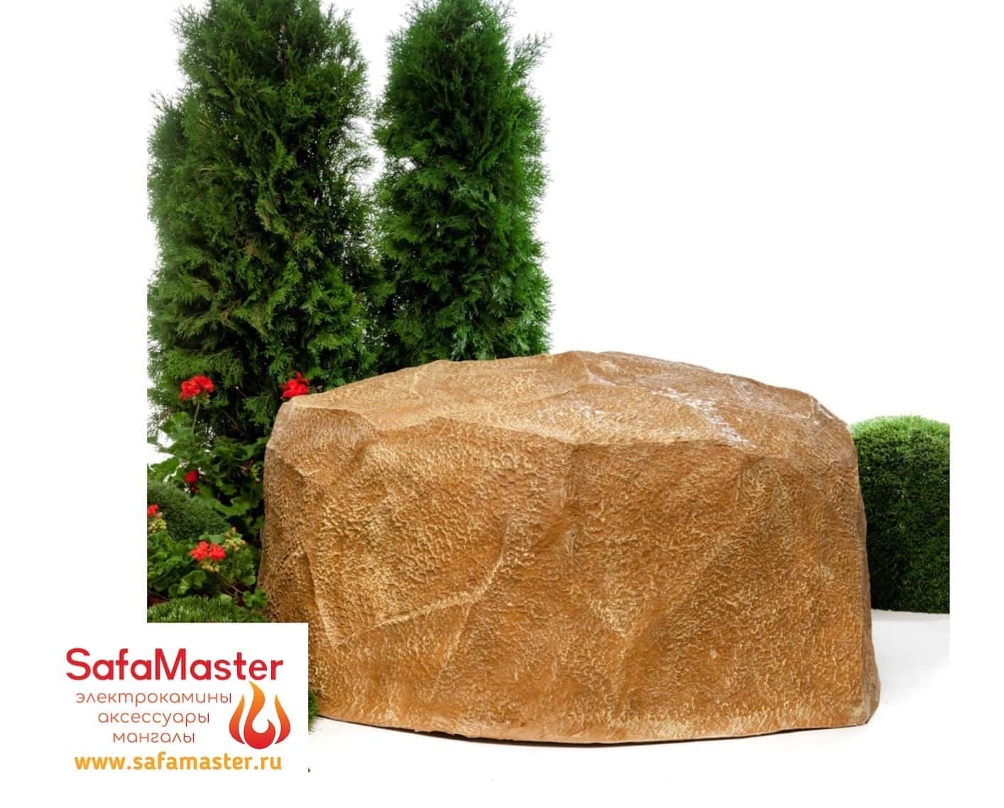 Декоративная крышка люка, септика, канализационного колодца пластиковая камень Валун 008309