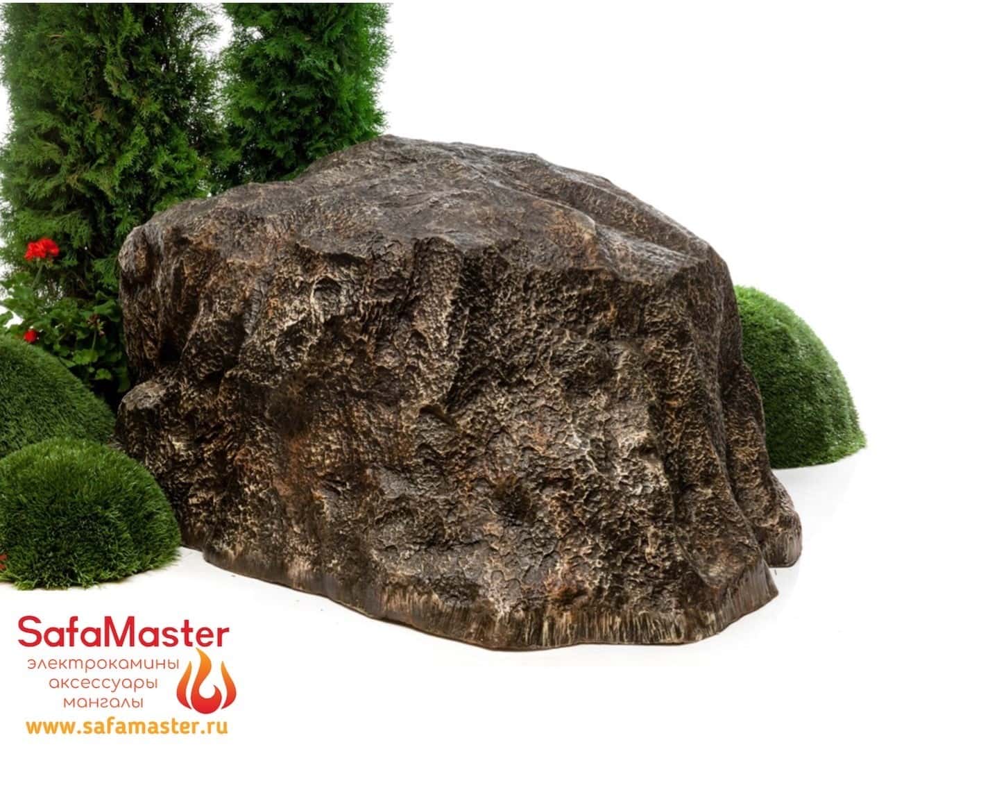 Декоративная крышка на люк, для септика и колодца, стеклопластик, Камень большой 008383