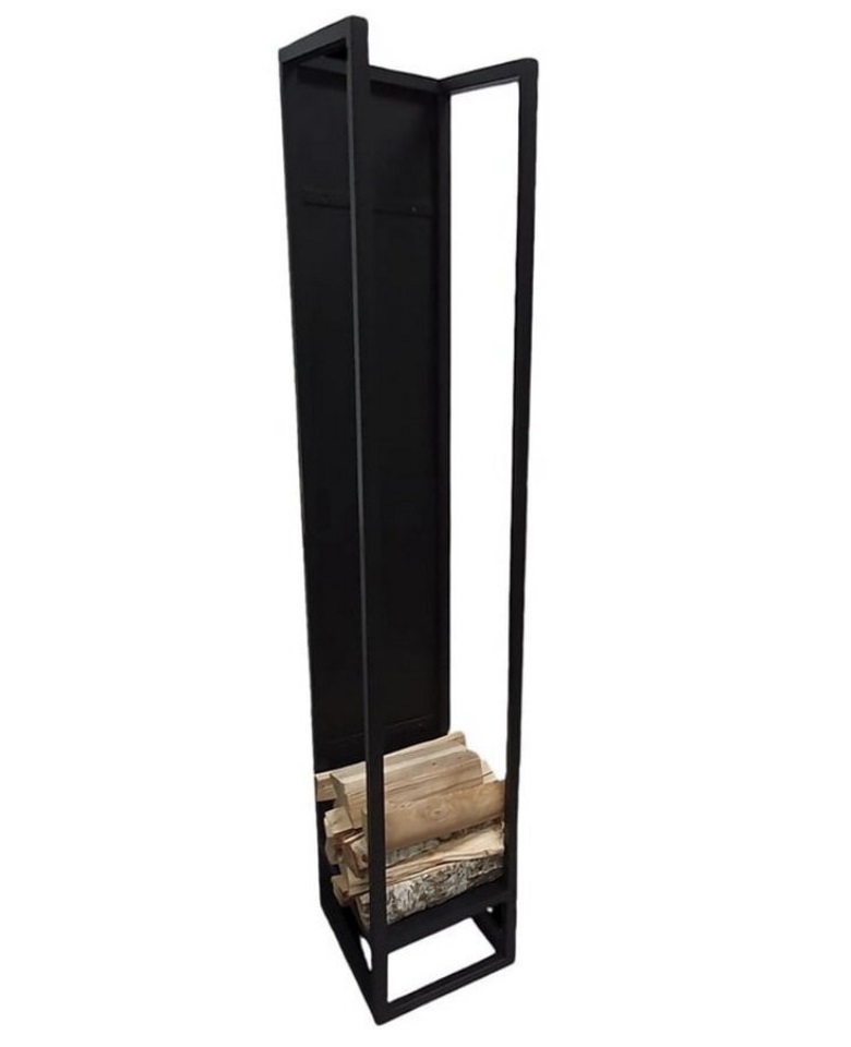 Дровница для камина/печи лофт из металла настенная SafaMaster D790BK-1