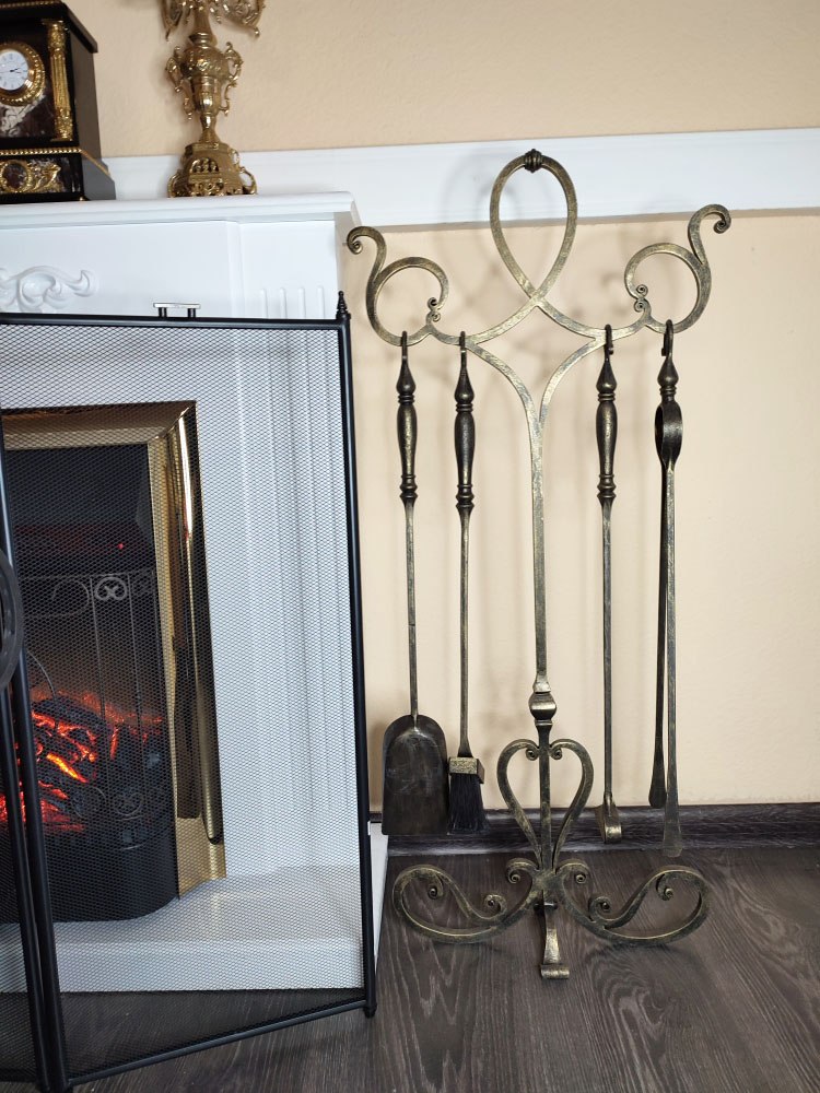 Набор для камина кованый из 4 предметов SafaMaster KN800AGK 