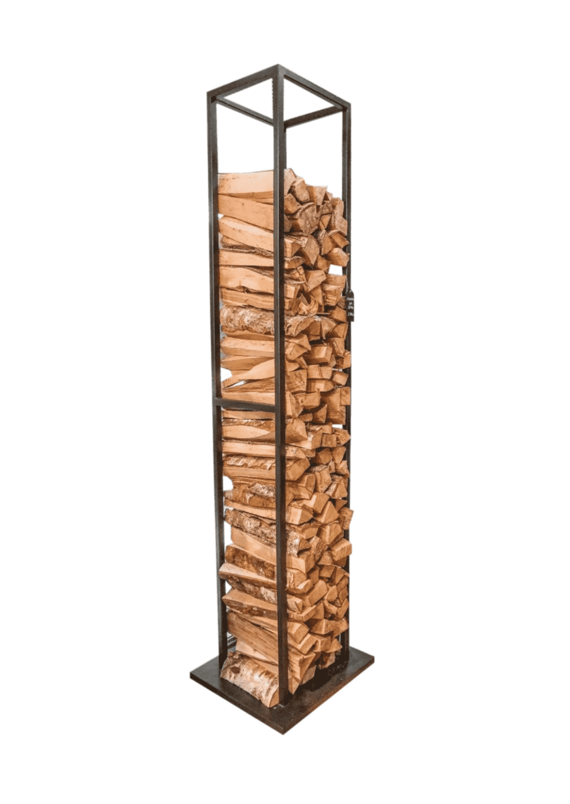 Стеллаж лофт для дров/дровница из металла для камина, печки, бани SafaMaster «Колонна» D770BK 210 см