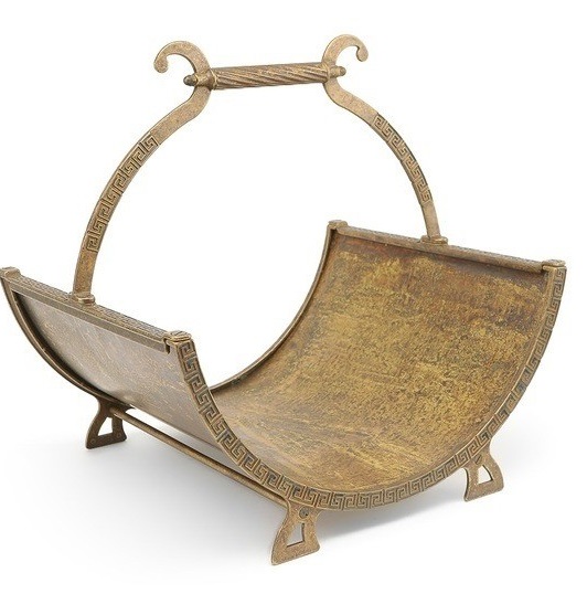 Дровница для камина/печи из латуни Stilars "Арабеска" 132066, Италия