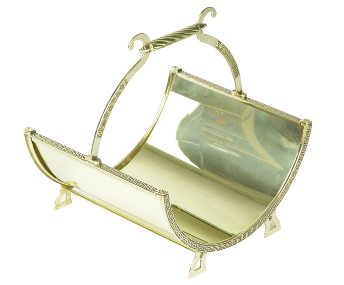 Дровница для камина/печи из латуни Stilars "Арабеска" 02066, Италия