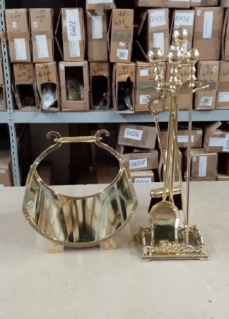 дровница для камина стилларс блестящая латунь