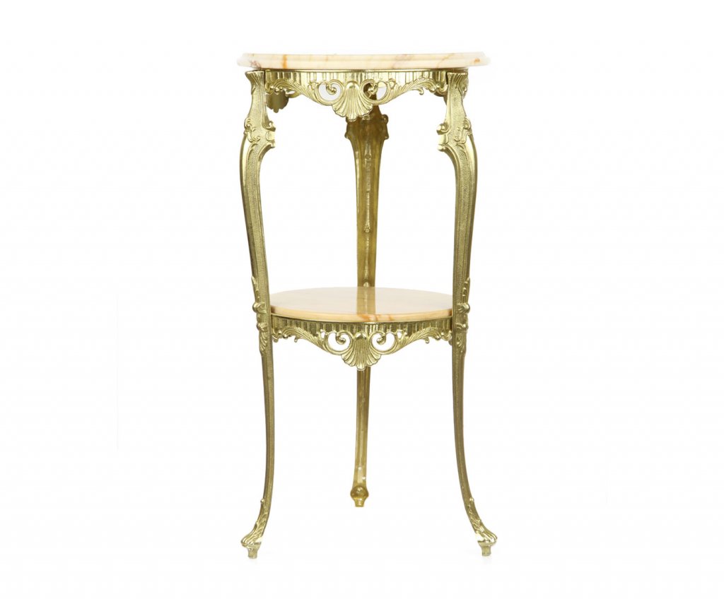 Столик мрамор латунь 802