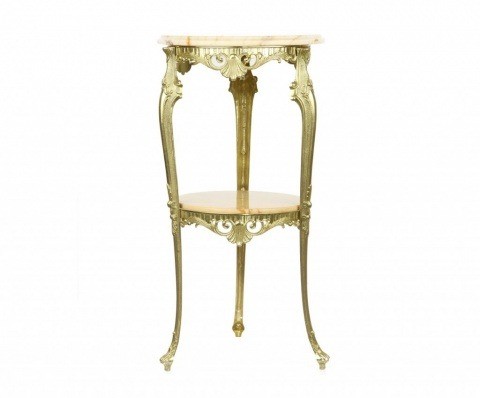 Столик мрамор латунь 802