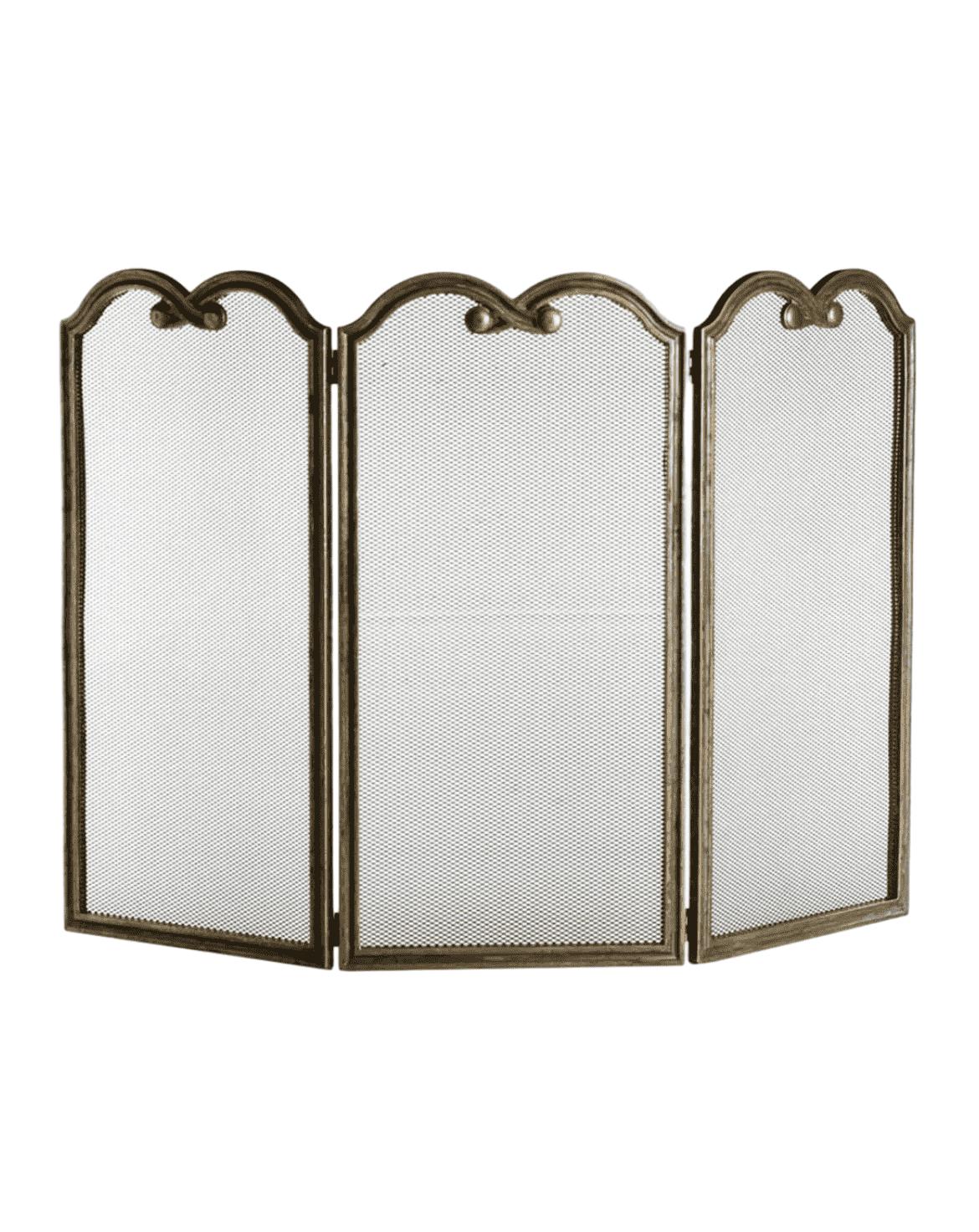 Защитный декоративный экран для камина на 3 створки 1.081А, Италия, латунь