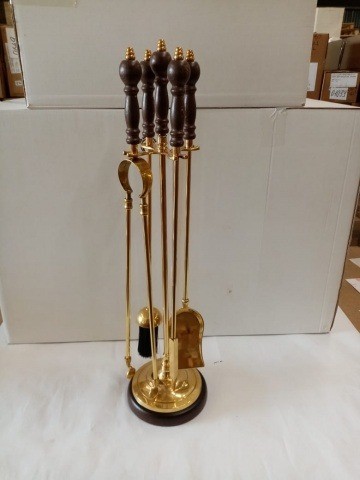 Набор для камина (совок, метелка, щипцы,кочерга) 01381