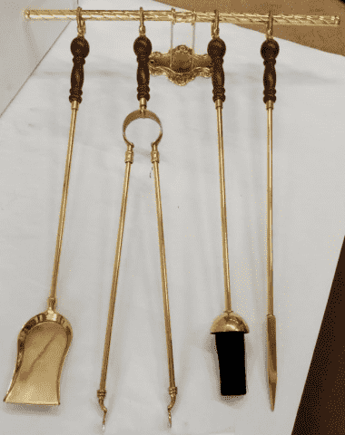 Набор для камина с креплением (совок, метелка, щипцы,кочерга) 01898