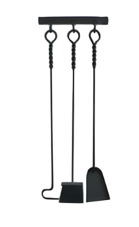 Набор для камина Е10006ВК (76х30, 3 предмета, черный)