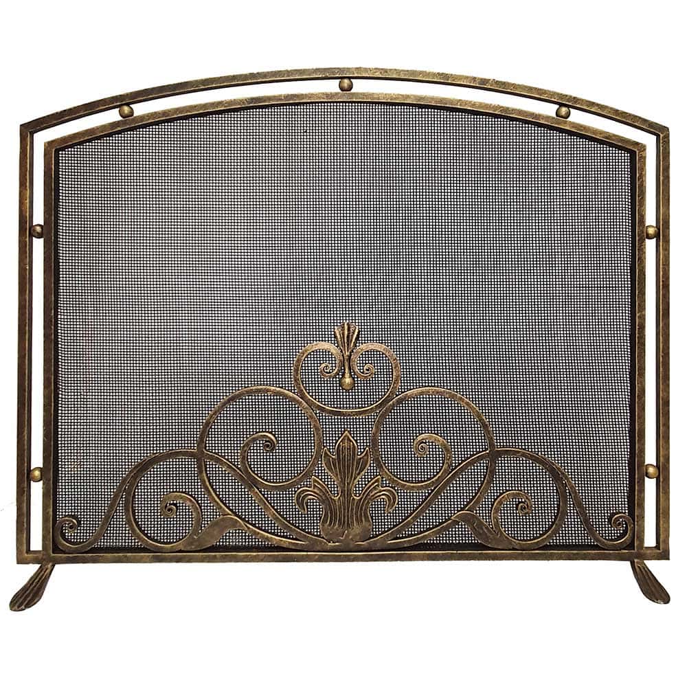 Экран кованый декоративный для камина защитный SafaMaster 6753