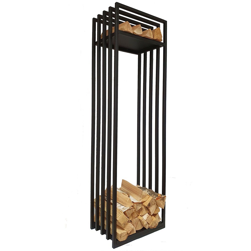 Дровница-стеллаж для дров и щепок лофт из металла для камина/печи/бани SafaMaster D791BK