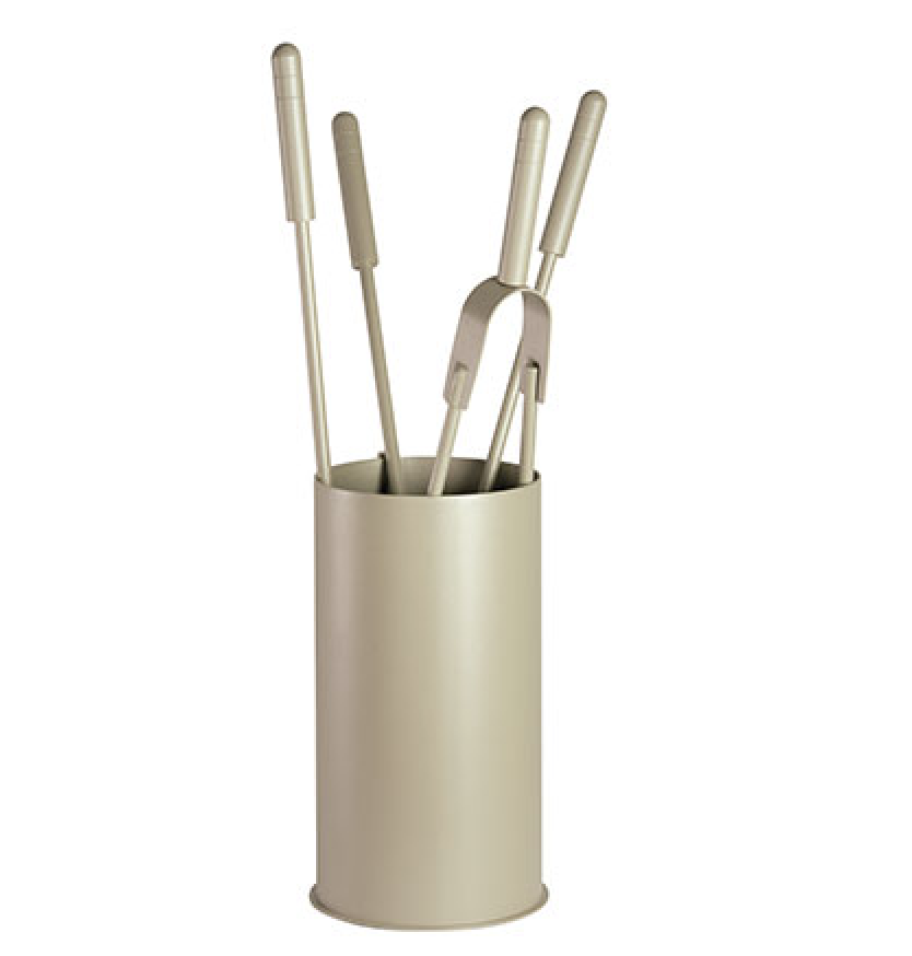 Набор для камина и печи 4 предмета ведро 70.615 в перламутровом цвете