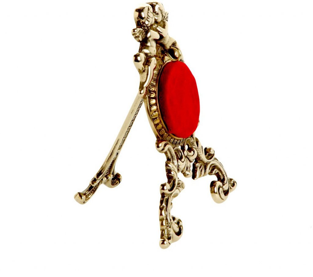 Подставка под настольные часы мягкая латунь / ткань 00389