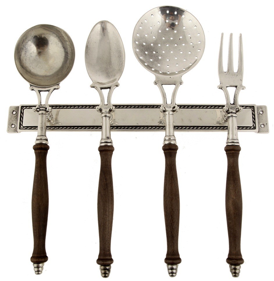 Аксессуары для кухни на подставке (половник, шумовка, ложка, вилка) 140415