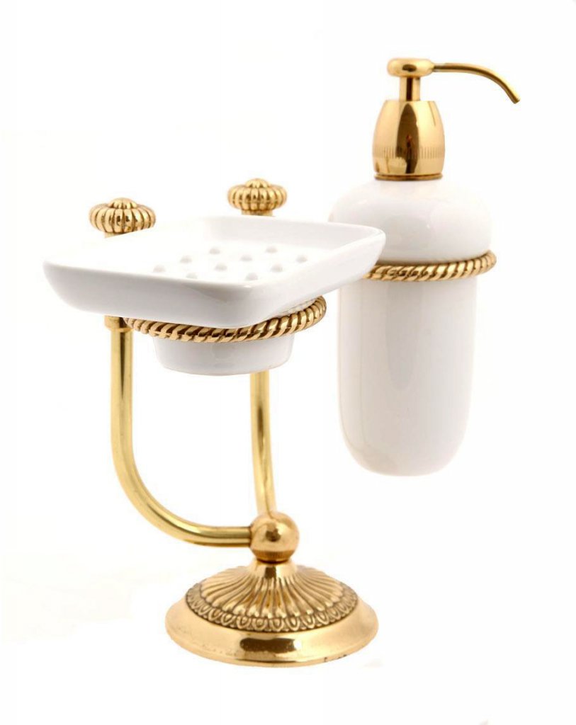 Набор мыльница+дозатор для жидкого мыла 01640