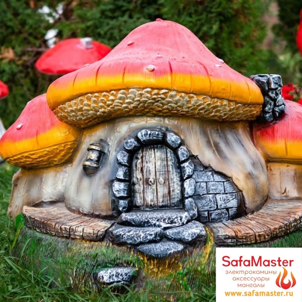 Декоративная крышка на люк, для септиков, канализационных колодцев Гриб 008336