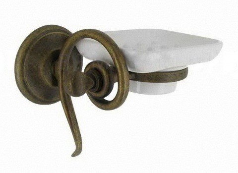 Аксессуар для ванной мыльница бронза античная Онда 131619, античная бронза