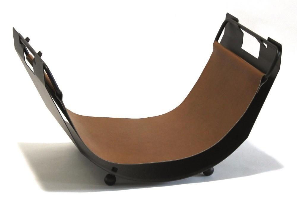 Дровница для камина из металла и кожи Comex 50.048M лофт, Италия