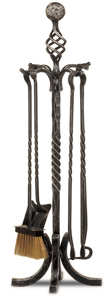 Кованый набор для камина из 4 аксессуаров К102
