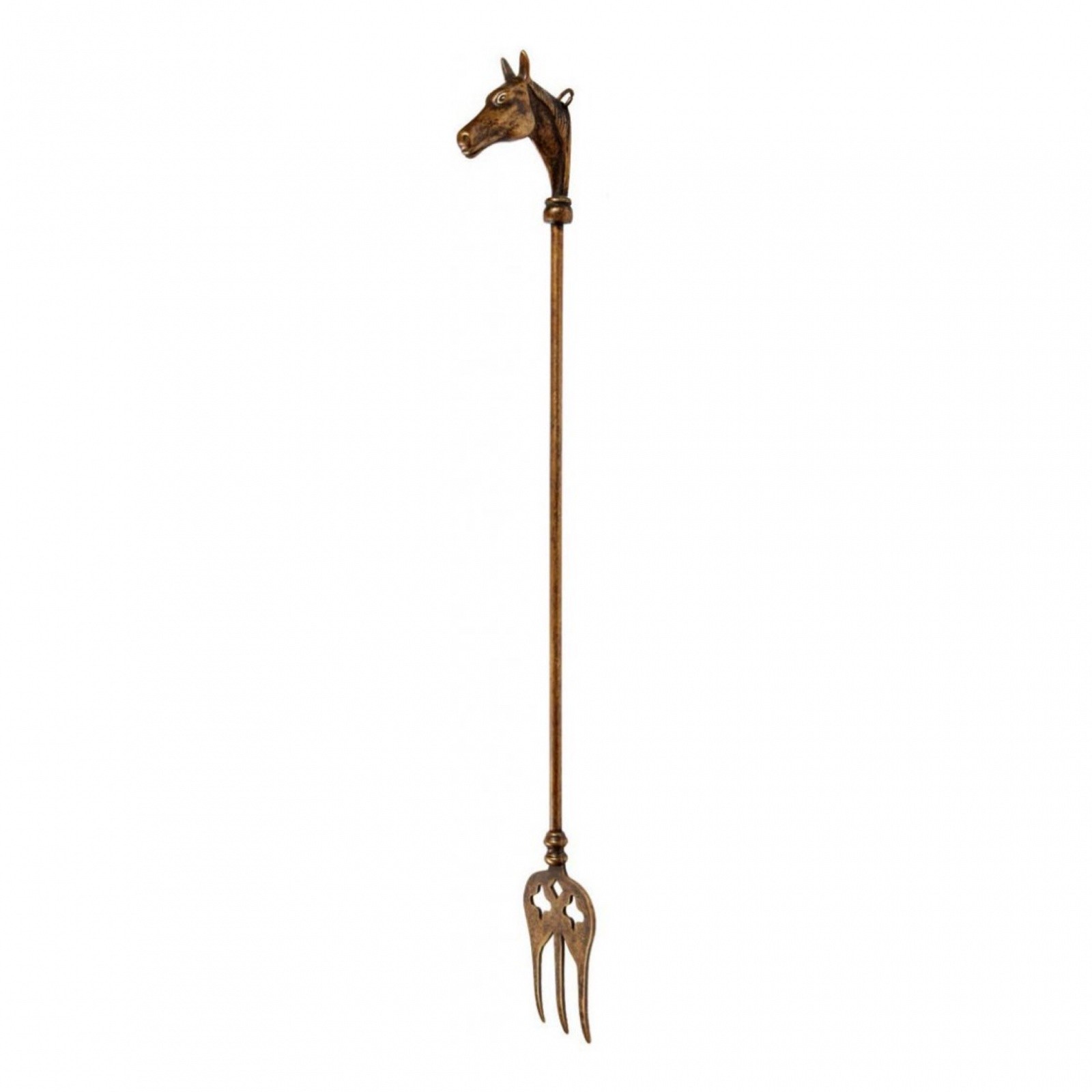 Кочерга-трезубец c ручкой в виде головы лошади 130403