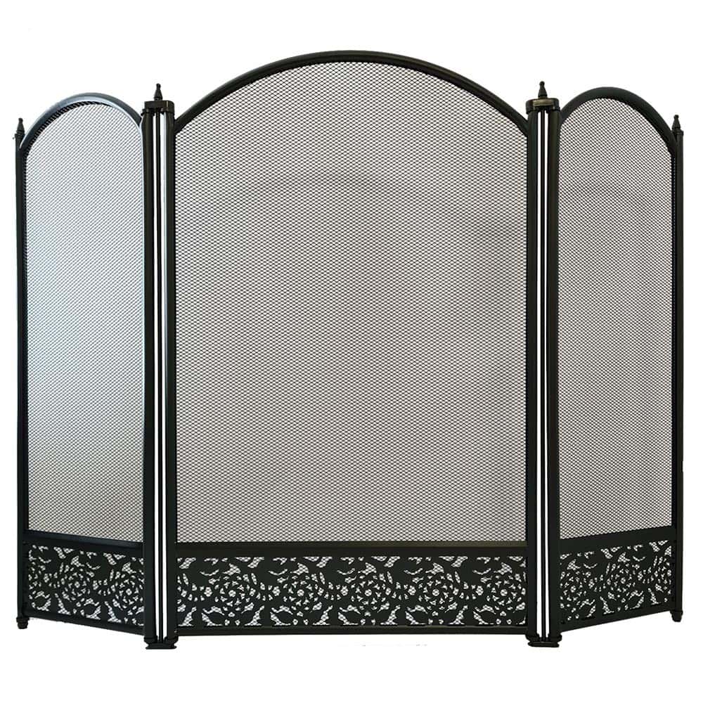 Экран каминный защитный C03325BK (3 секции, 66х85см, черный) 