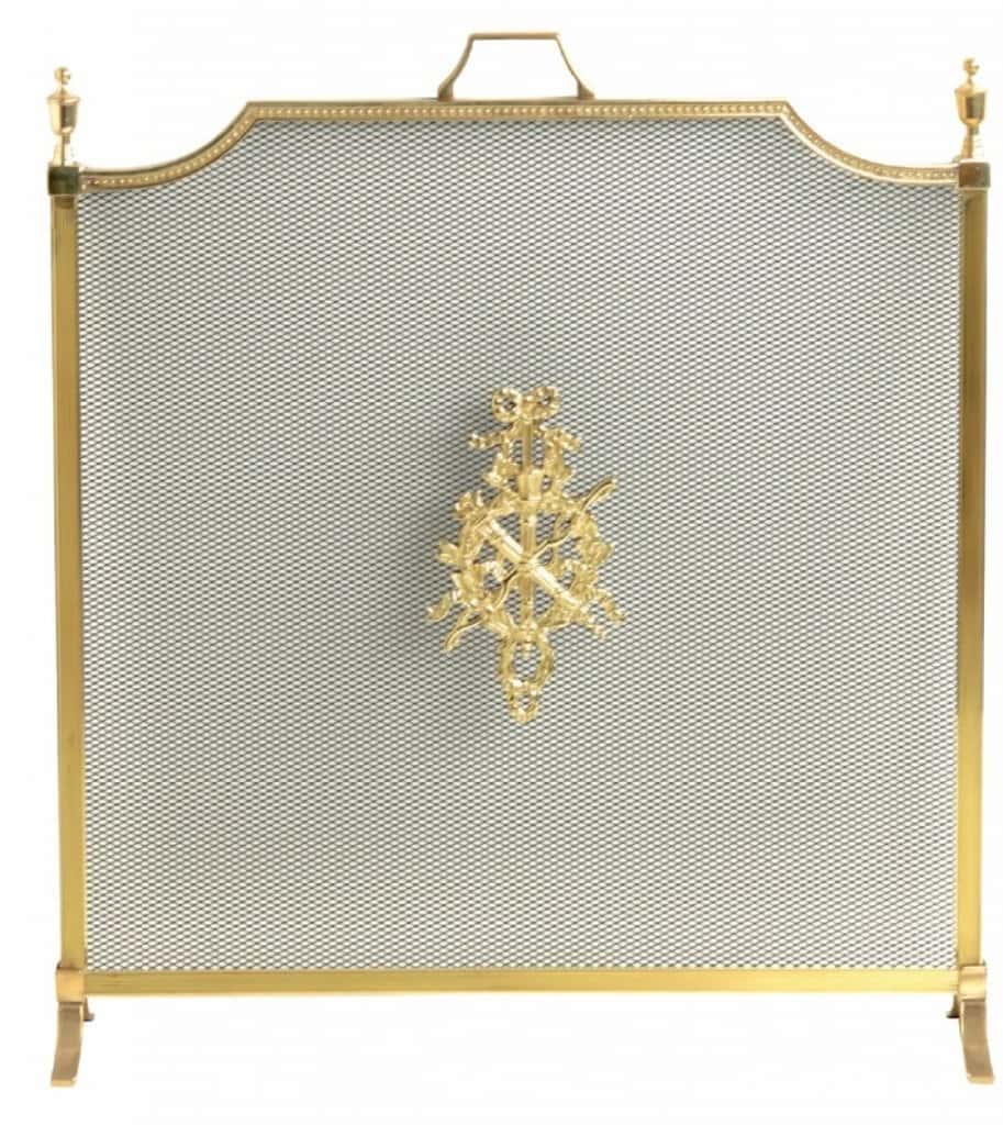 Экран декоративный для защиты от искр, стекло 01921Италия, латунь