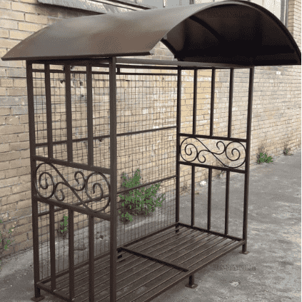 Дровница уличная из металла с крышей для дачи, частного дома кованая большая «SafaMaster 60»  