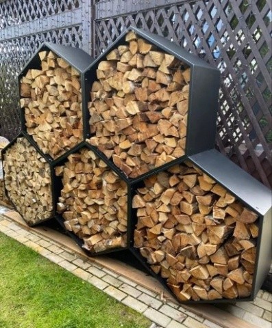 Дровница для дачи, уличная Соты большие «SafaMaster 63»