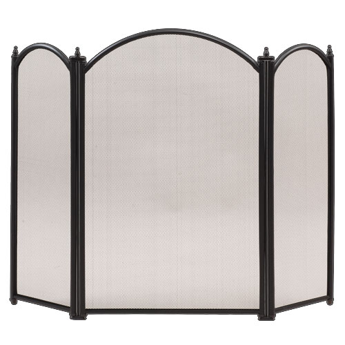 Экран для камина черный, 3 створки C03026BK