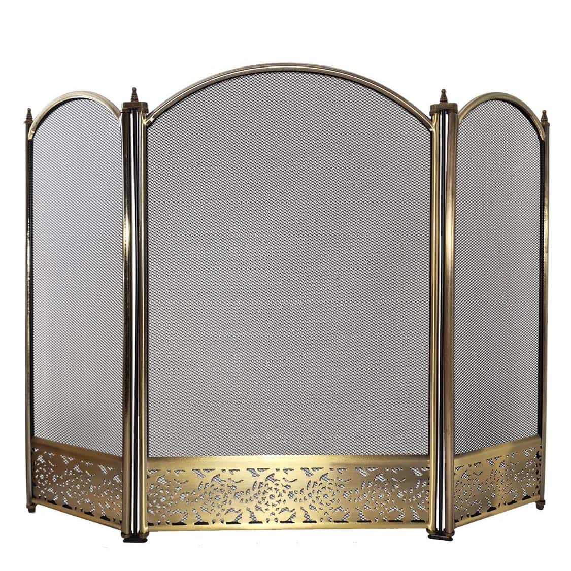 Защитный декоративный экран для камина на 3 секции C03325AB