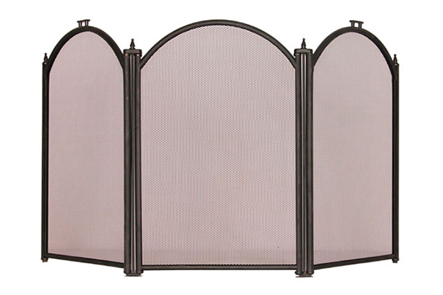 Экран для камина 3 створки, черный S03011ВK
