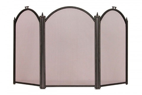 Экран для камина 3 створки, черный S03011ВK