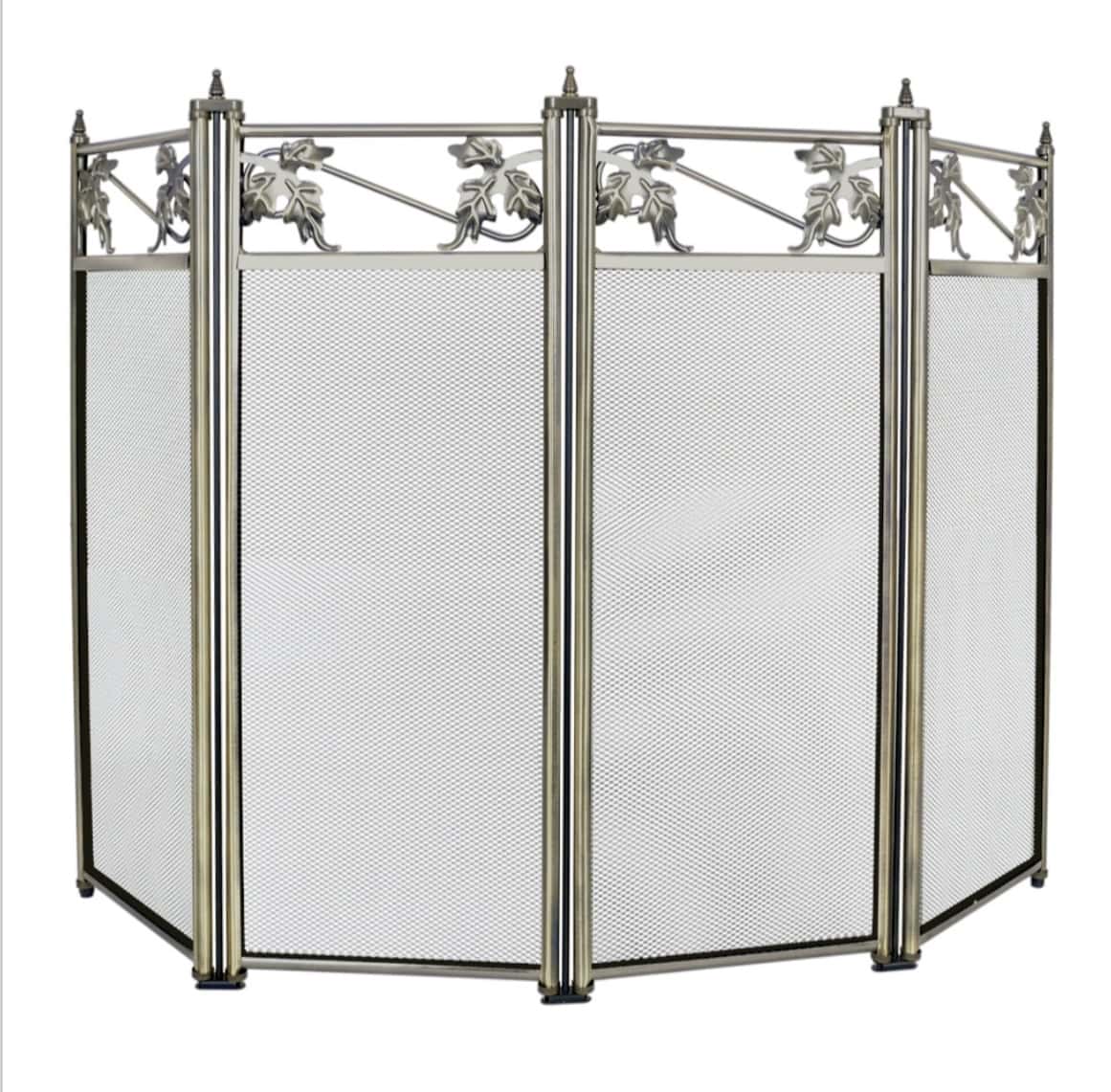 Защитный экран для камина с листьями С04044AB