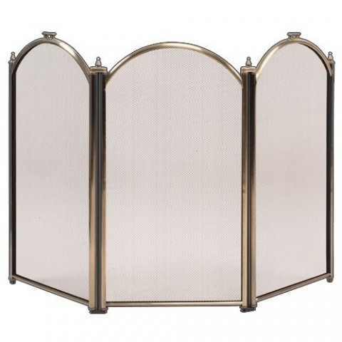 Экран для камина бронза, 3 створки S03011АB