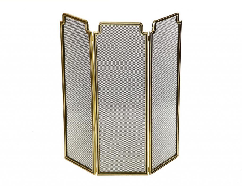 Защитный экран для камина  на 3 створки 1045N Италия, латунь