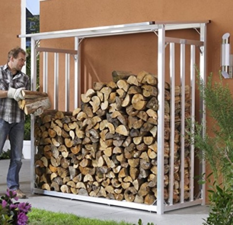 дровница уличная белая