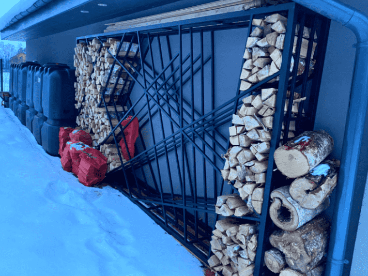 Дровник уличный из металла  для дачи и частного дома Safamaster 47