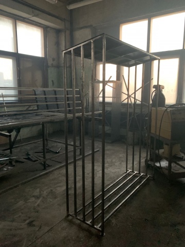 Дровник для дачи, уличный из металла с односкатной крышей пристенный Safamaster 69-2