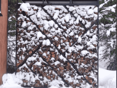 Дровница уличная из металла с односкатной крышей Safamaster 47-1