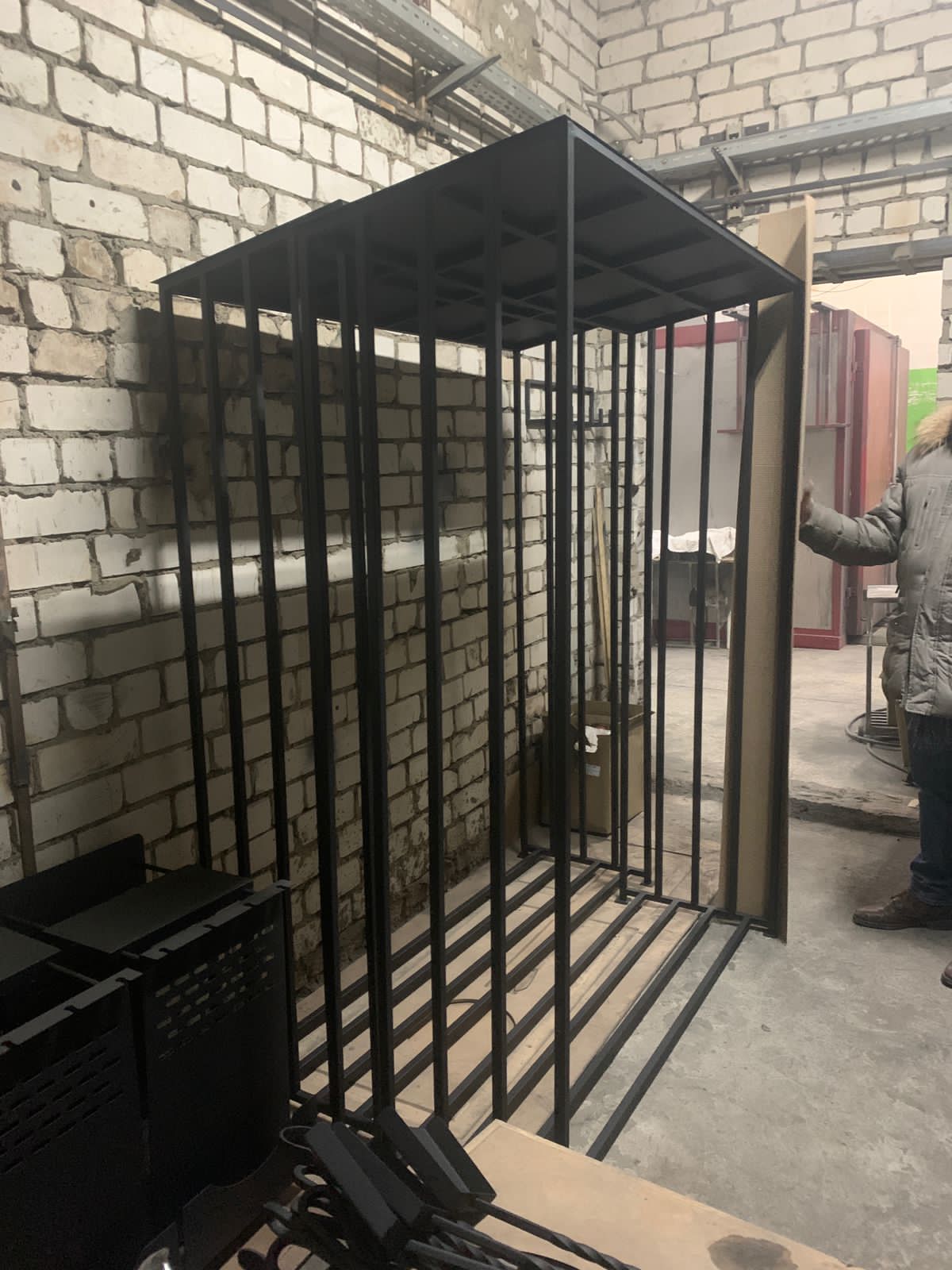 Дровница для дачи, уличная из металла с односкатной крышей большая Safamaster 69-2