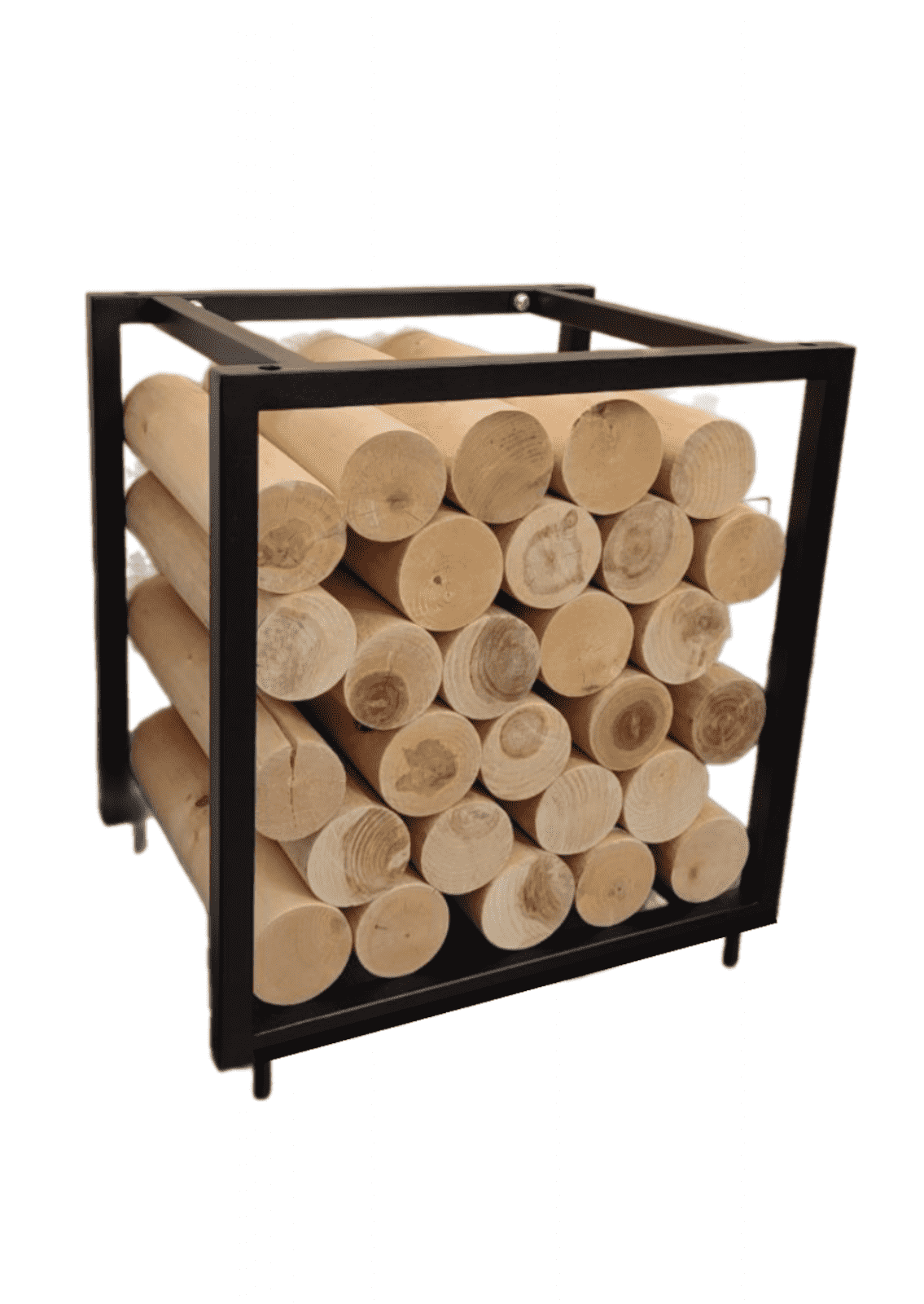 Дровница уличная /для камина из металла лофт Куб наборная 70 (соединяется любое количество кубов)