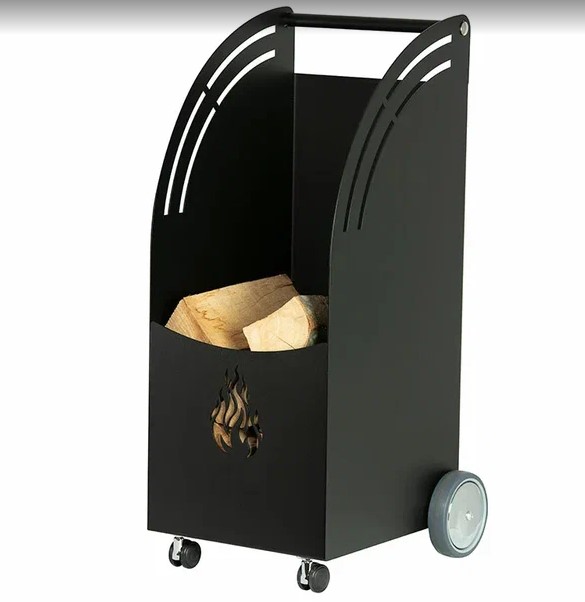  Дровница для камина, печи и бани из металла на колесах Comex 50.101